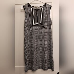 Chic Black and White Geometric Dress